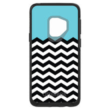 DistinctInk™ OtterBox Symmetry Series Case for Apple iPhone / Samsung Galaxy / Google Pixel - Black White Blue Chevron