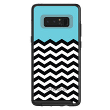 DistinctInk™ OtterBox Symmetry Series Case for Apple iPhone / Samsung Galaxy / Google Pixel - Black White Blue Chevron