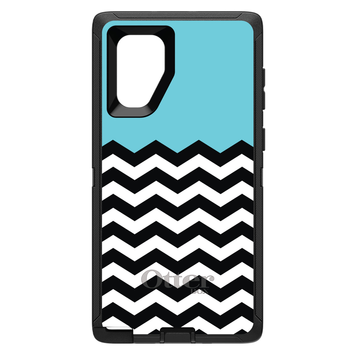 Black White Blue Chevron OtterBox Defender Case for iPhone & Galaxy, view 15