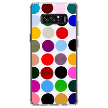 DistinctInk® Clear Shockproof Hybrid Case for Apple iPhone / Samsung Galaxy / Google Pixel - Rainbow Polka Dots