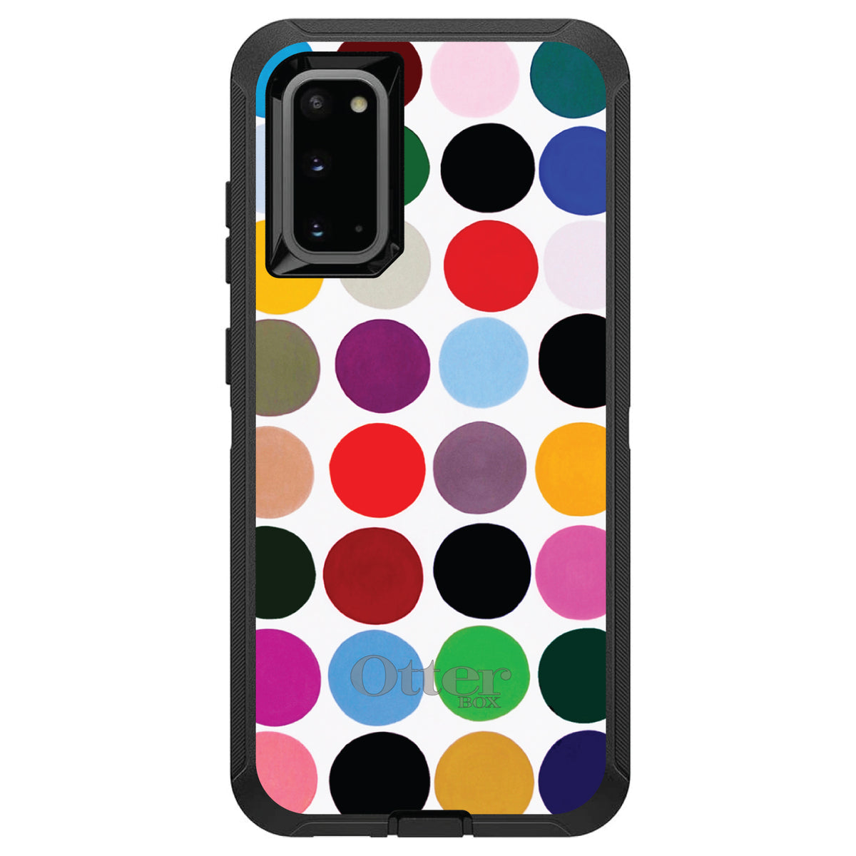Rainbow Polka Dots OtterBox Defender Case for iPhone & Galaxy, view 8