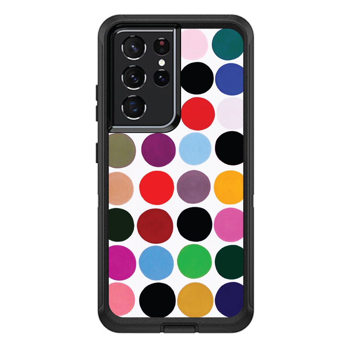 Rainbow Polka Dots OtterBox Defender Case for iPhone & Galaxy, view 7