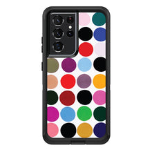 DistinctInk™ OtterBox Defender Series Case for Apple iPhone / Samsung Galaxy / Google Pixel - Rainbow Polka Dots