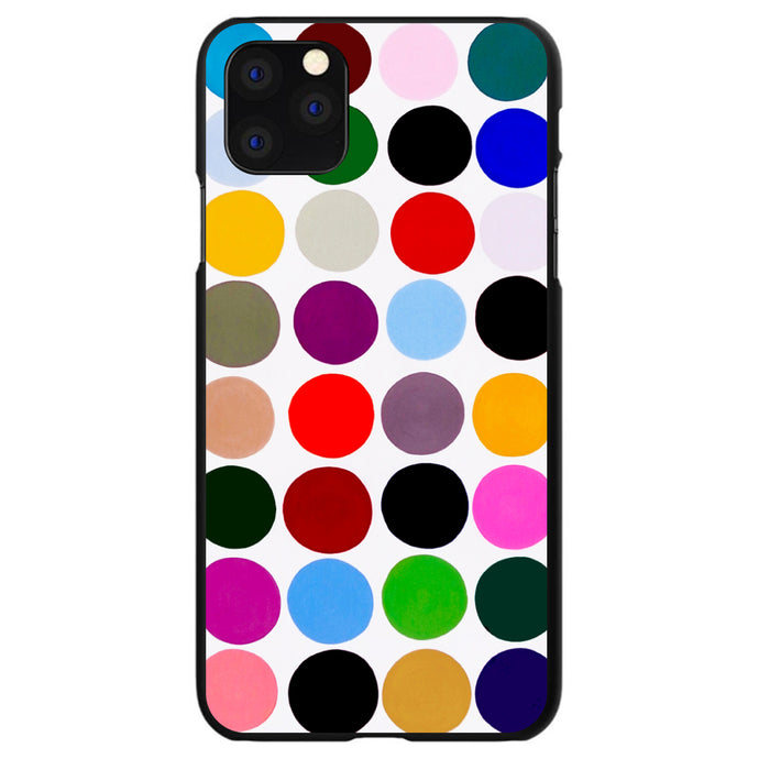 DistinctInk® Hard Plastic Snap-On Case for Apple iPhone or Samsung Galaxy - Rainbow Polka Dots