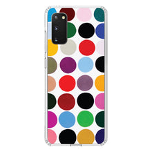 DistinctInk® Clear Shockproof Hybrid Case for Apple iPhone / Samsung Galaxy / Google Pixel - Rainbow Polka Dots