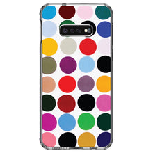 DistinctInk® Clear Shockproof Hybrid Case for Apple iPhone / Samsung Galaxy / Google Pixel - Rainbow Polka Dots