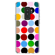 DistinctInk® Clear Shockproof Hybrid Case for Apple iPhone / Samsung Galaxy / Google Pixel - Rainbow Polka Dots