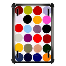 DistinctInk™ OtterBox Defender Series Case for Apple iPad / iPad Pro / iPad Air / iPad Mini - Rainbow Polka Dots