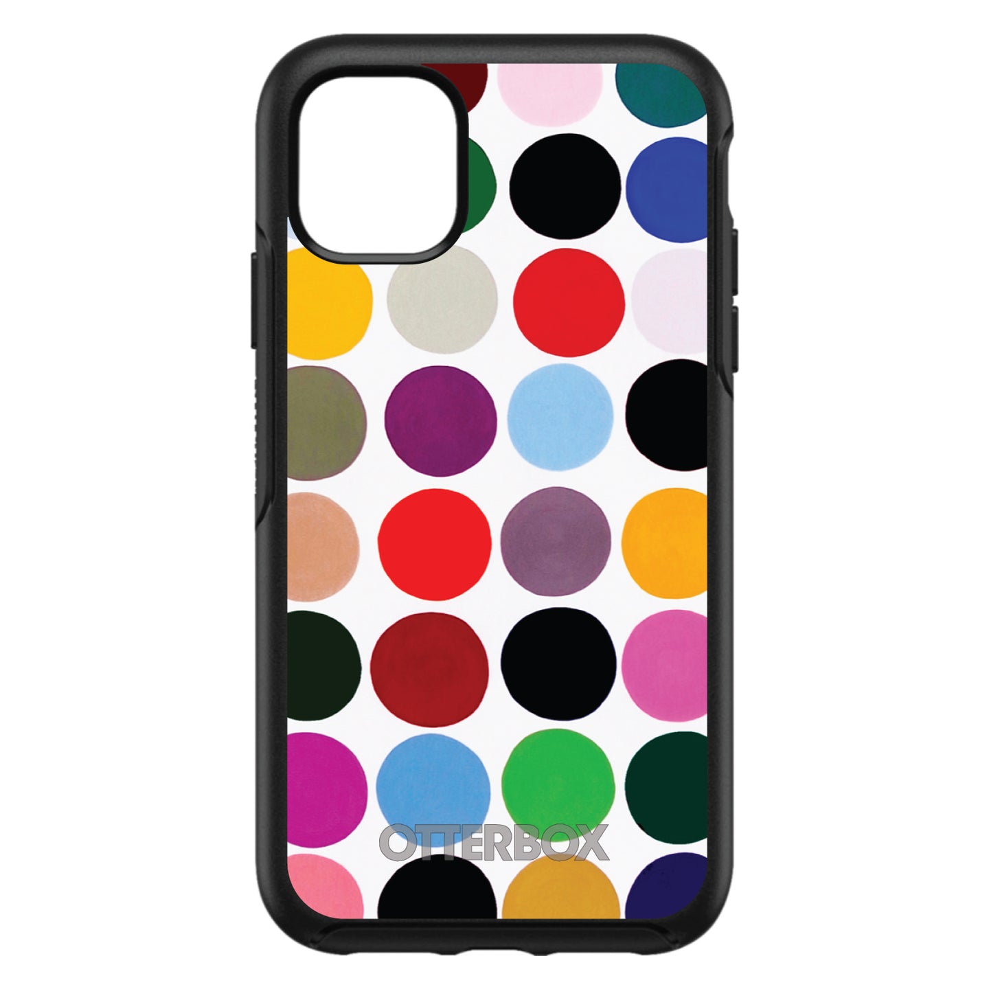 DistinctInk™ OtterBox Symmetry Series Case for Apple iPhone / Samsung Galaxy / Google Pixel - Rainbow Polka Dots