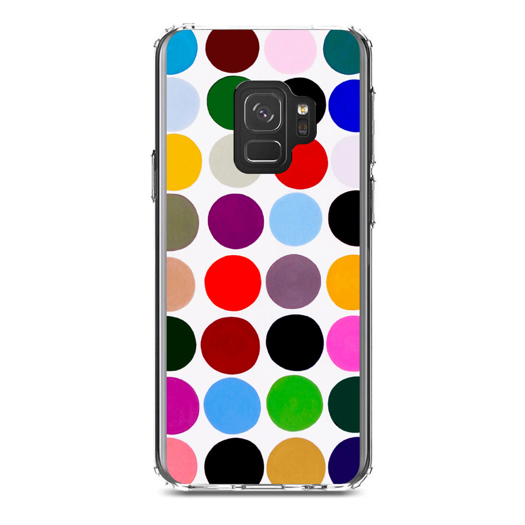 Rainbow Polka Dots Clear Shockproof iPhone Case, view 19