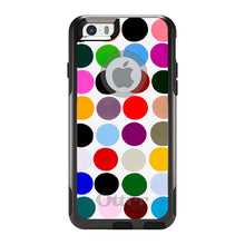 DistinctInk™ OtterBox Commuter Series Case for Apple iPhone or Samsung Galaxy - Rainbow Polka Dots