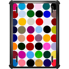 DistinctInk™ OtterBox Defender Series Case for Apple iPad / iPad Pro / iPad Air / iPad Mini - Rainbow Polka Dots