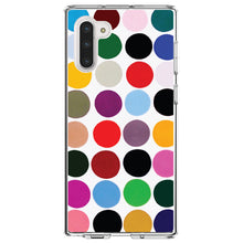 DistinctInk® Clear Shockproof Hybrid Case for Apple iPhone / Samsung Galaxy / Google Pixel - Rainbow Polka Dots