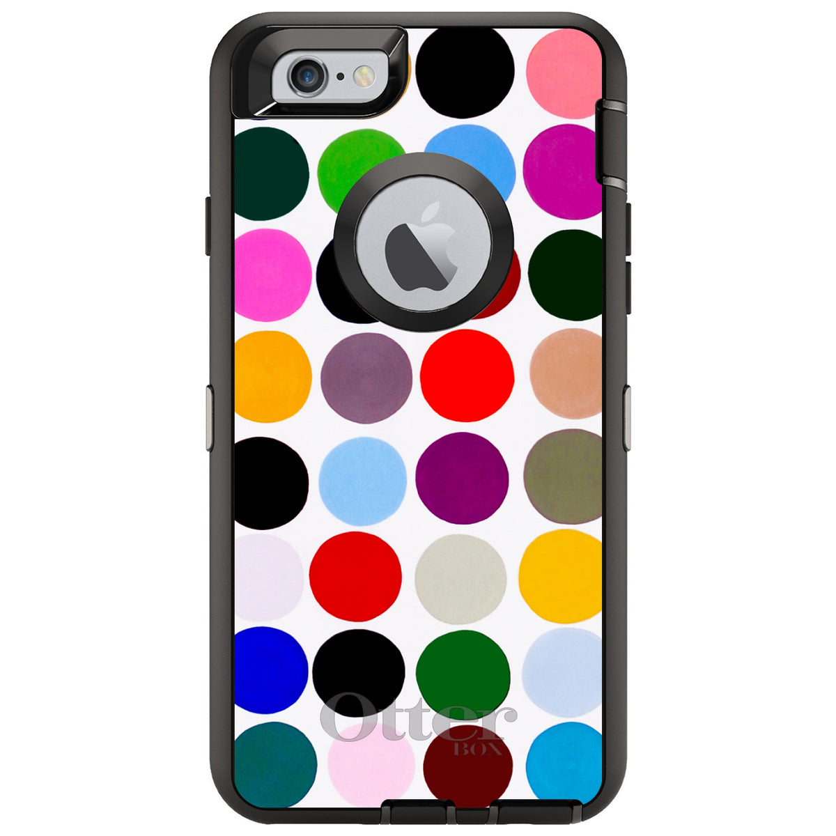 Rainbow Polka Dots OtterBox Defender Case for iPhone & Galaxy, view 4