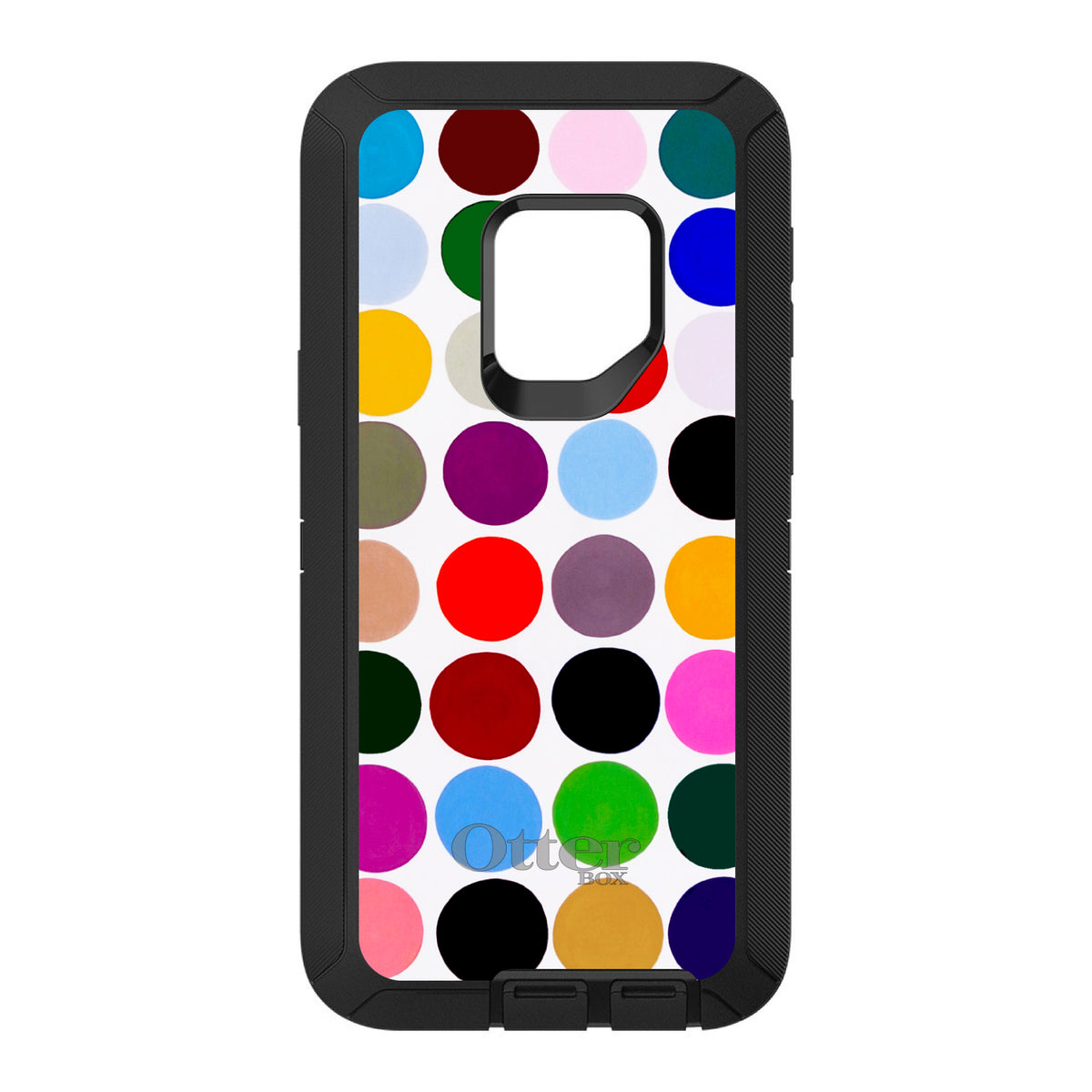 Rainbow Polka Dots OtterBox Defender Case for iPhone & Galaxy, view 11