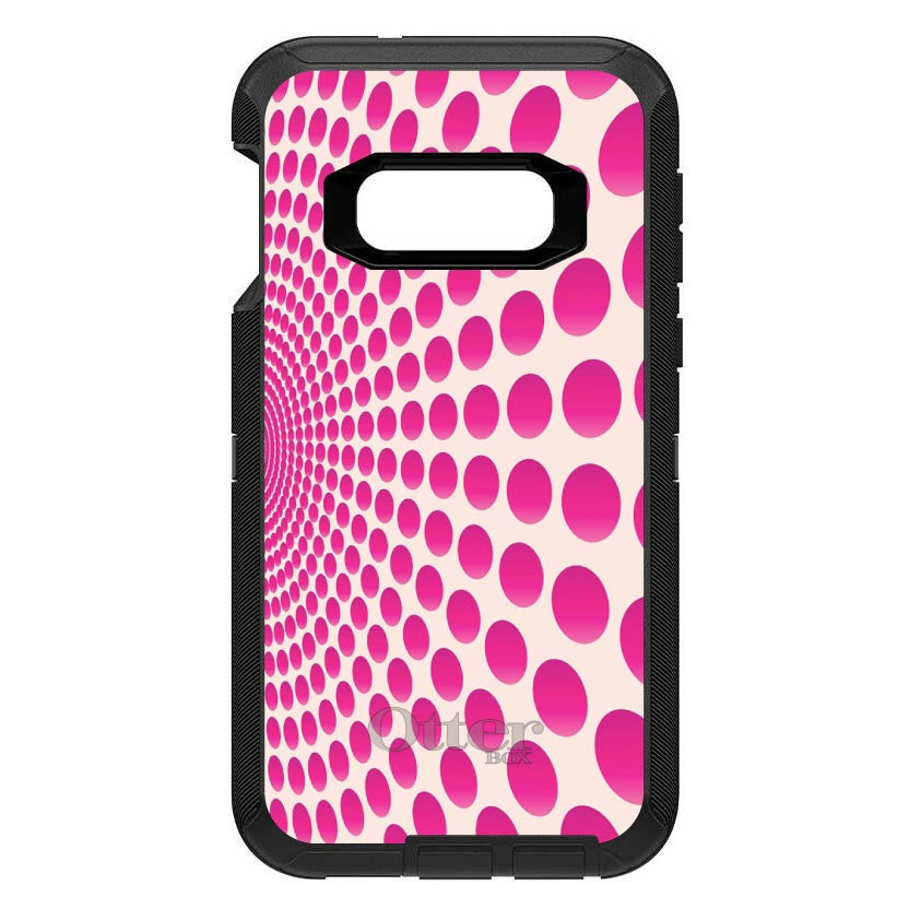 Hot Pink Polka Dots Swirl OtterBox Defender Case for iPhone & Galaxy, view 10