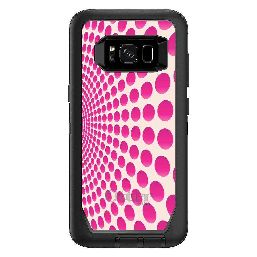 Hot Pink Polka Dots Swirl OtterBox Defender Case for iPhone & Galaxy, view 12