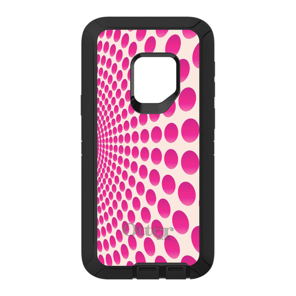 Hot Pink Polka Dots Swirl OtterBox Defender Case for iPhone & Galaxy, view 11