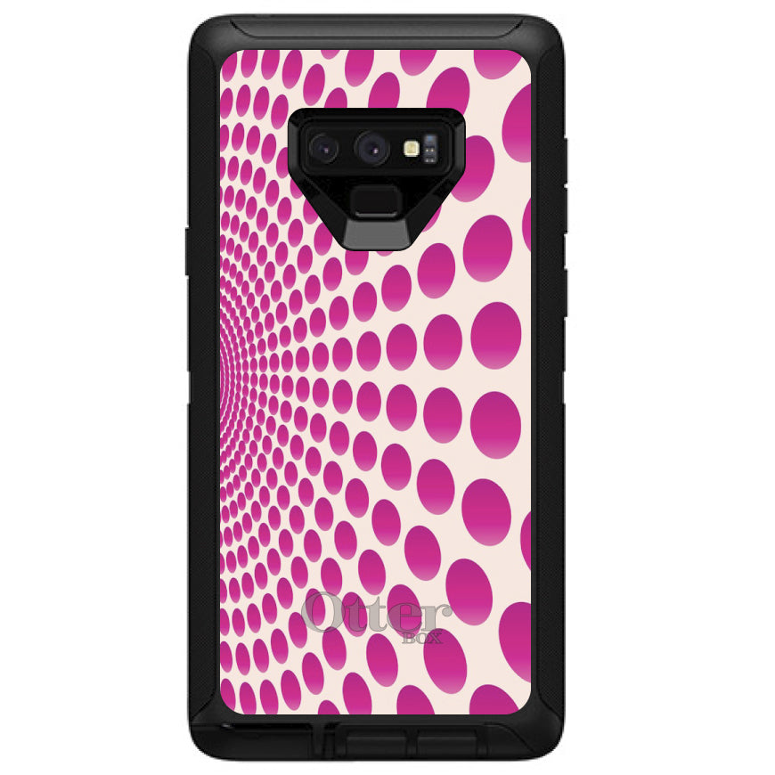 Hot Pink Polka Dots Swirl OtterBox Defender Case for iPhone & Galaxy, view 16