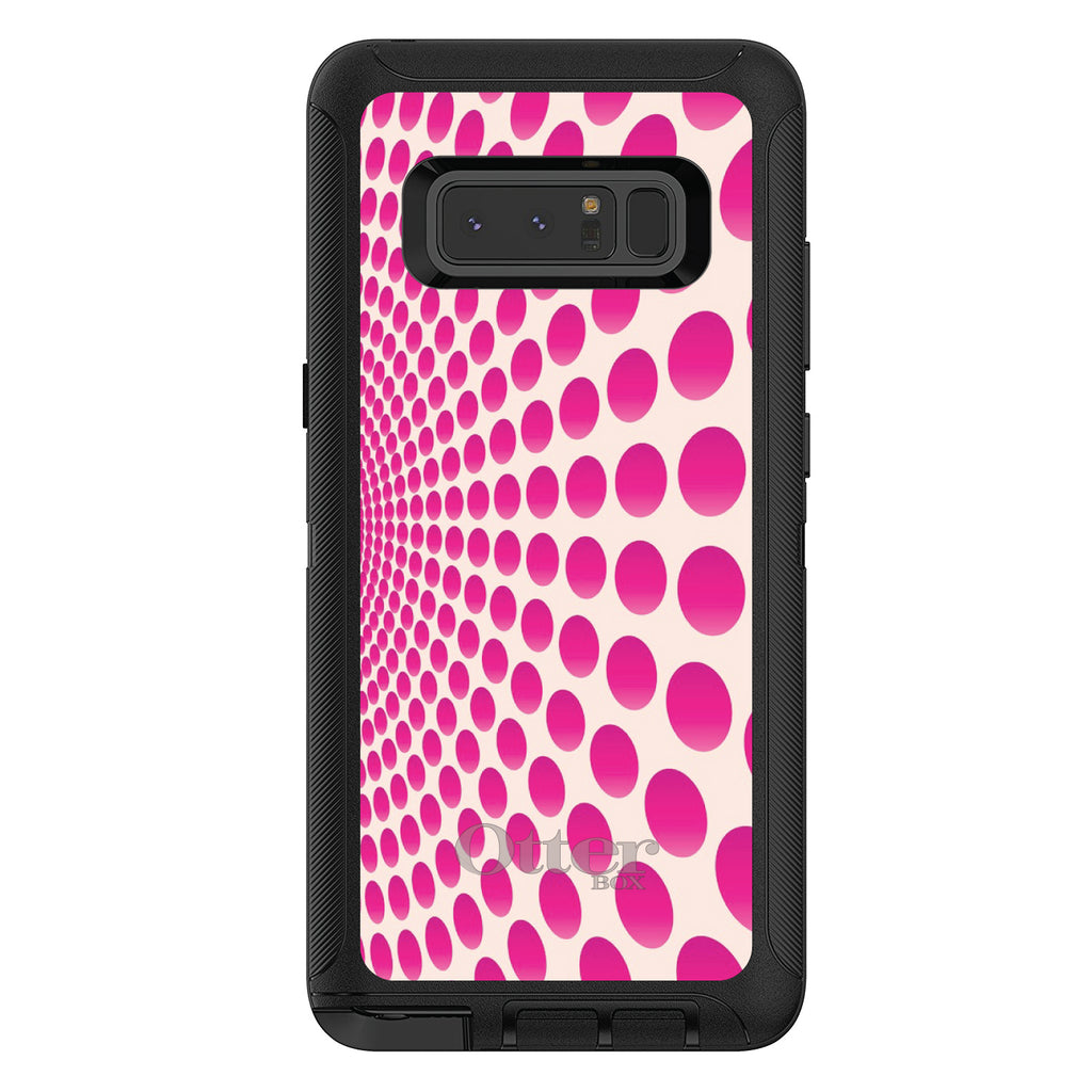 Hot Pink Polka Dots Swirl OtterBox Defender Case for iPhone & Galaxy, view 17