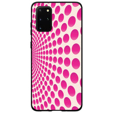 DistinctInk® Hard Plastic Snap-On Case for Apple iPhone or Samsung Galaxy - Hot Pink Polka Dots Swirl