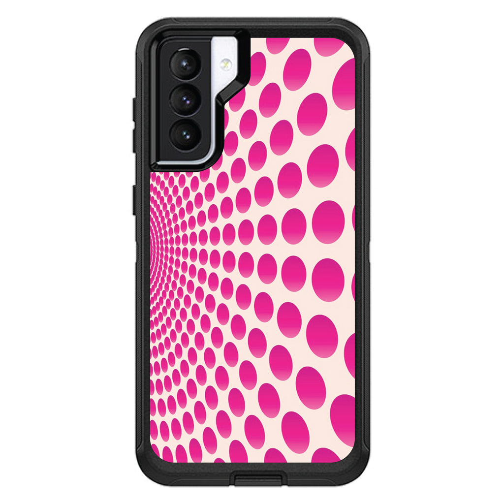 Hot Pink Polka Dots Swirl OtterBox Defender Case for iPhone & Galaxy, view 5