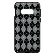 DistinctInk™ OtterBox Symmetry Series Case for Apple iPhone / Samsung Galaxy / Google Pixel - Black Grey White Argyle