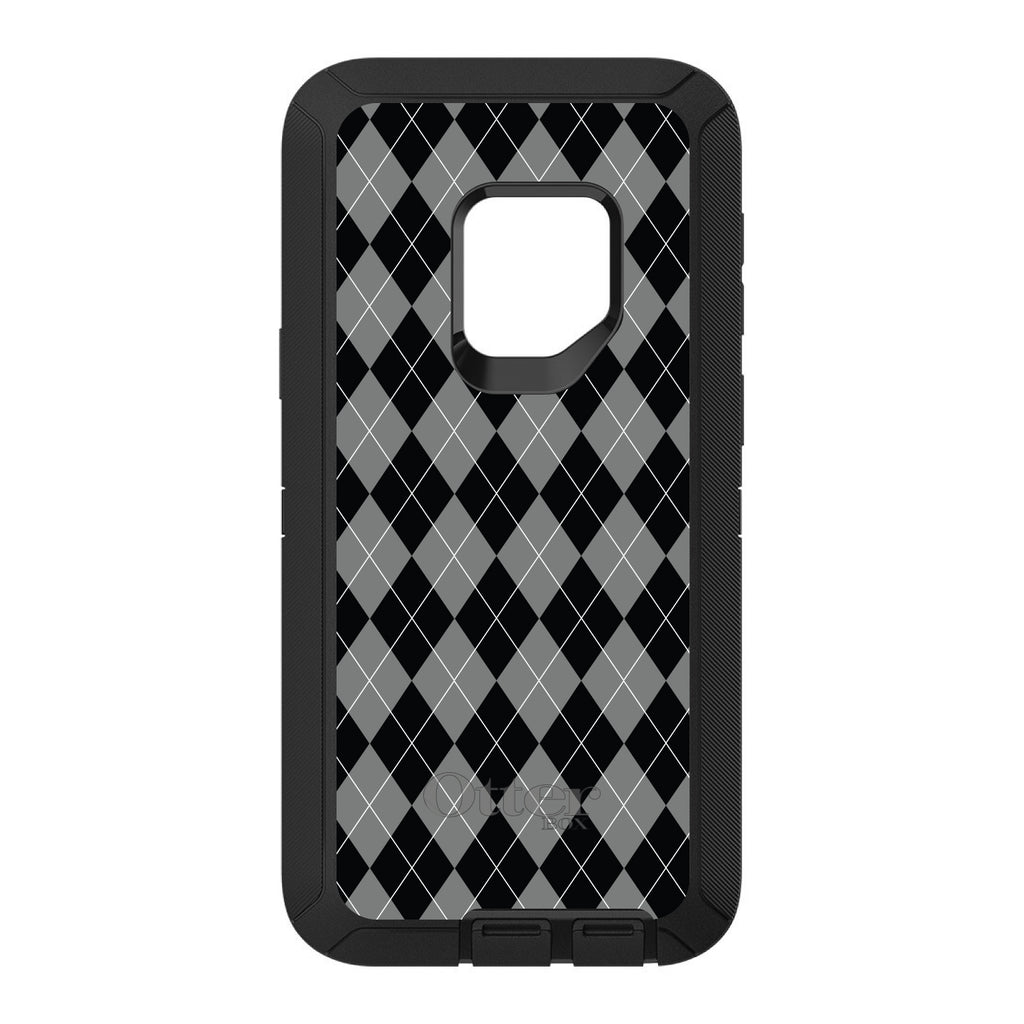 Black Grey White Argyle OtterBox Defender Case for iPhone & Galaxy, view 11