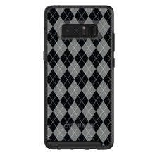 DistinctInk™ OtterBox Symmetry Series Case for Apple iPhone / Samsung Galaxy / Google Pixel - Black Grey White Argyle