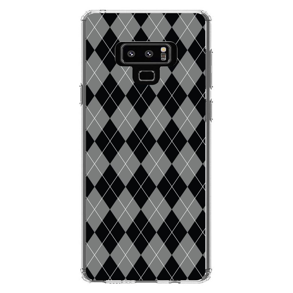 Black Grey White Argyle Clear Shockproof iPhone Case, view 11