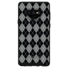DistinctInk™ OtterBox Symmetry Series Case for Apple iPhone / Samsung Galaxy / Google Pixel - Black Grey White Argyle