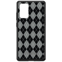 DistinctInk™ OtterBox Symmetry Series Case for Apple iPhone / Samsung Galaxy / Google Pixel - Black Grey White Argyle