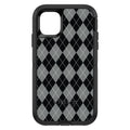 Black Grey White Argyle OtterBox Defender Case for iPhone & Galaxy, view 2