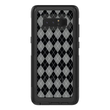 DistinctInk™ OtterBox Commuter Series Case for Apple iPhone or Samsung Galaxy - Black Grey White Argyle