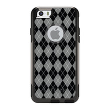 DistinctInk™ OtterBox Commuter Series Case for Apple iPhone or Samsung Galaxy - Black Grey White Argyle