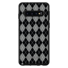 DistinctInk™ OtterBox Symmetry Series Case for Apple iPhone / Samsung Galaxy / Google Pixel - Black Grey White Argyle
