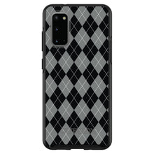 DistinctInk™ OtterBox Symmetry Series Case for Apple iPhone / Samsung Galaxy / Google Pixel - Black Grey White Argyle