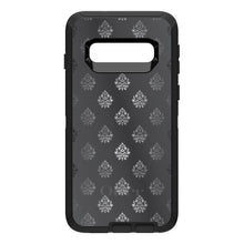 DistinctInk™ OtterBox Defender Series Case for Apple iPhone / Samsung Galaxy / Google Pixel - Silver Grey Black White Damask