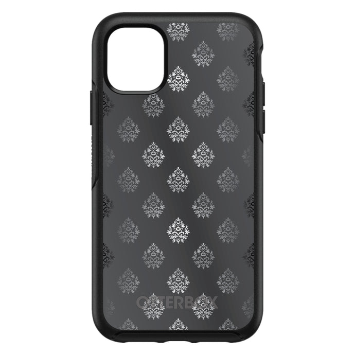 DistinctInk™ OtterBox Symmetry Series Case for Apple iPhone / Samsung Galaxy / Google Pixel - Silver Grey Black White Damask