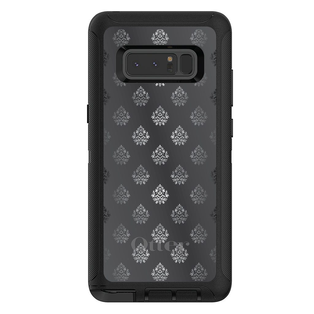 Silver Grey Black White Damask OtterBox Defender Case for iPhone & Galaxy, view 17