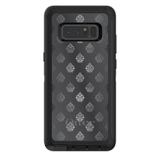 DistinctInk™ OtterBox Defender Series Case for Apple iPhone / Samsung Galaxy / Google Pixel - Silver Grey Black White Damask