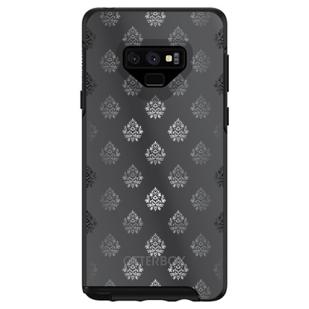 Silver Grey Black White Damask OtterBox Symmetry Case for iPhone & Galaxy, view 13