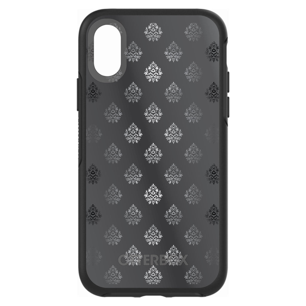 Silver Grey Black White Damask OtterBox Symmetry Case for iPhone & Galaxy, view 4