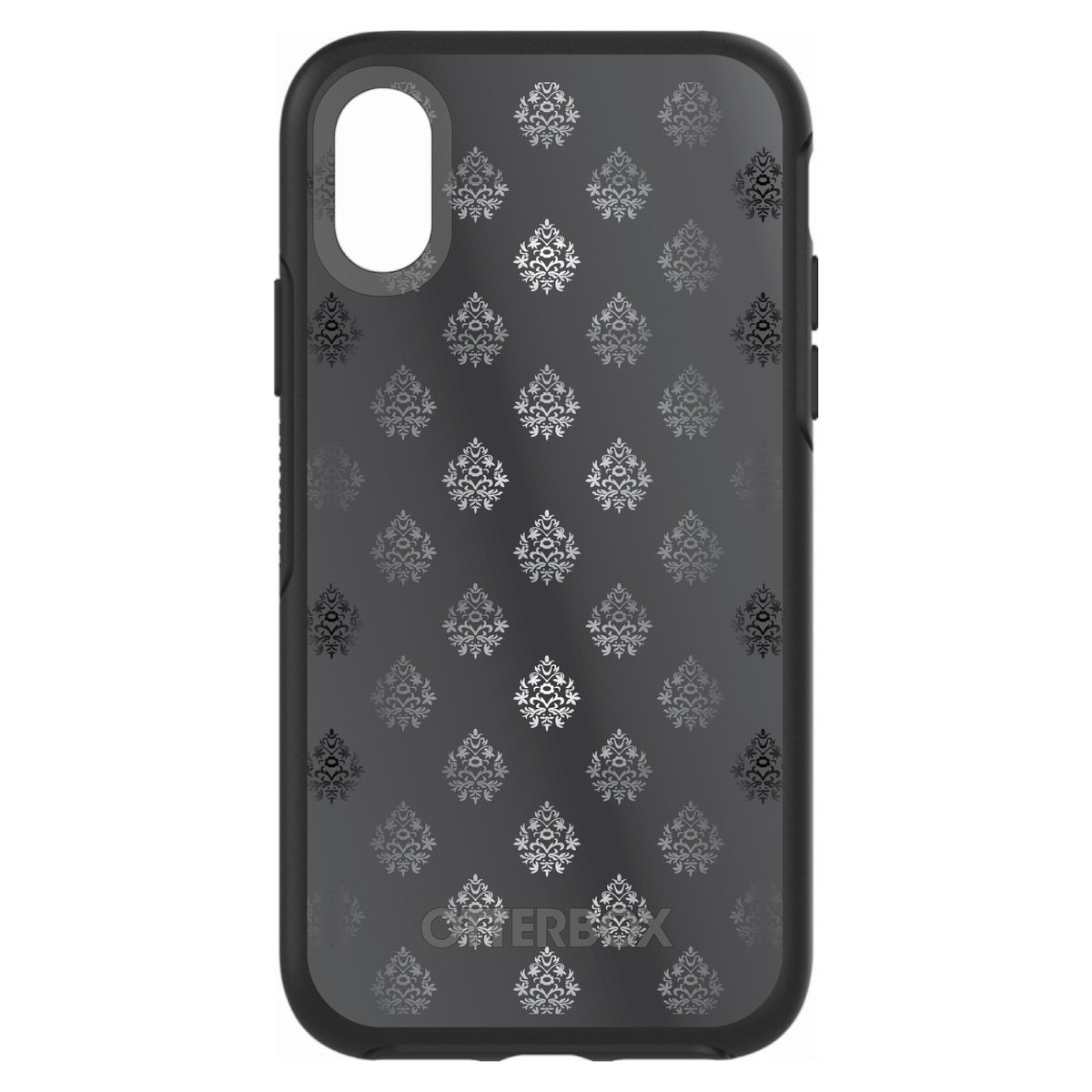 Silver Grey Black White Damask OtterBox Symmetry Case for iPhone & Galaxy, view 4