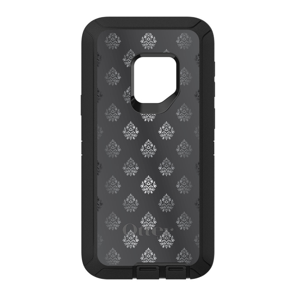 Silver Grey Black White Damask OtterBox Defender Case for iPhone & Galaxy, view 11