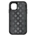 Silver Grey Black White Damask OtterBox Defender Case for iPhone & Galaxy, view 2