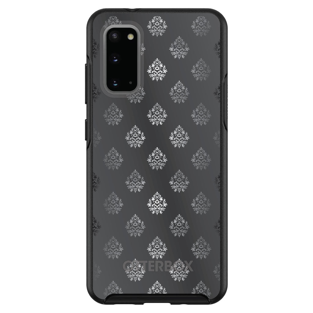 Silver Grey Black White Damask OtterBox Symmetry Case for iPhone & Galaxy, view 5