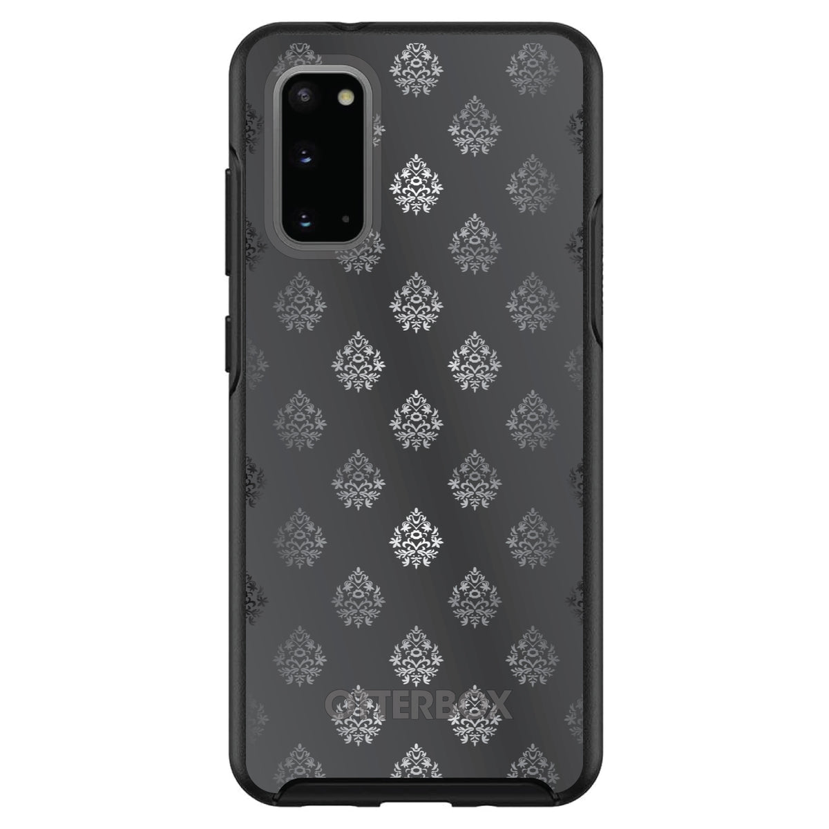 Silver Grey Black White Damask OtterBox Symmetry Case for iPhone & Galaxy, view 5