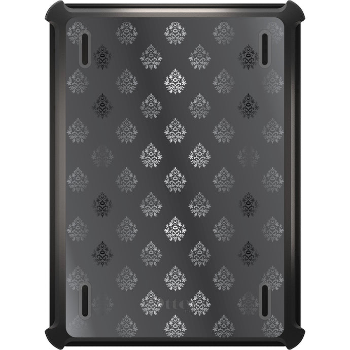 DistinctInk™ OtterBox Defender Series Case for Apple iPad / iPad Pro / iPad Air / iPad Mini - Silver Grey Black White Damask