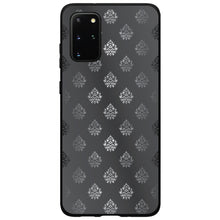 DistinctInk® Hard Plastic Snap-On Case for Apple iPhone or Samsung Galaxy - Silver Grey Black White Damask